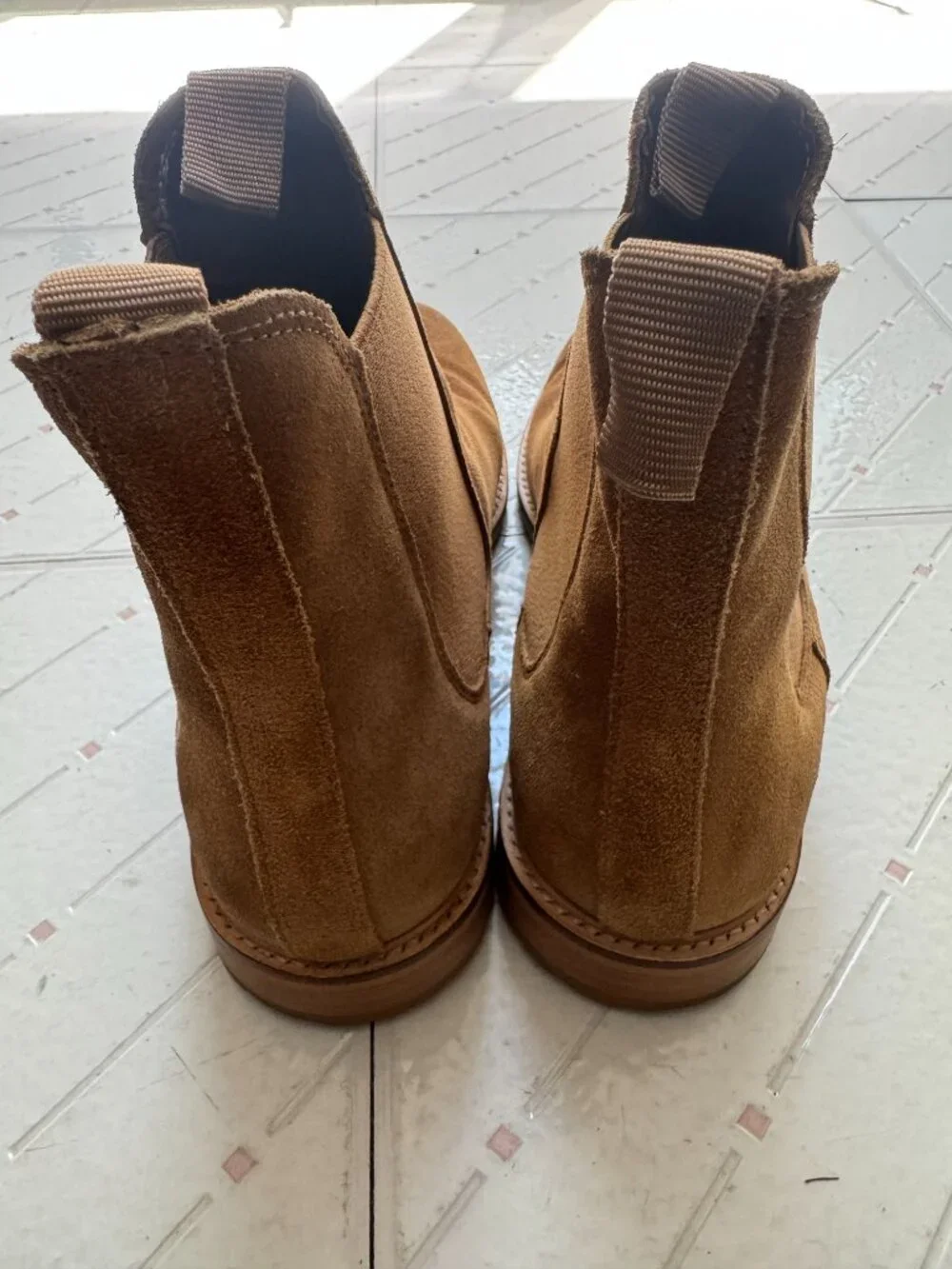 Shoe the Bear tan suede men's Chelsea boots SZ43